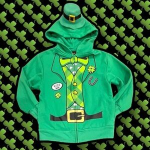 Mad Engine St Patrick’s Day Zip-Up Hoodie Jacket Size Youth XS